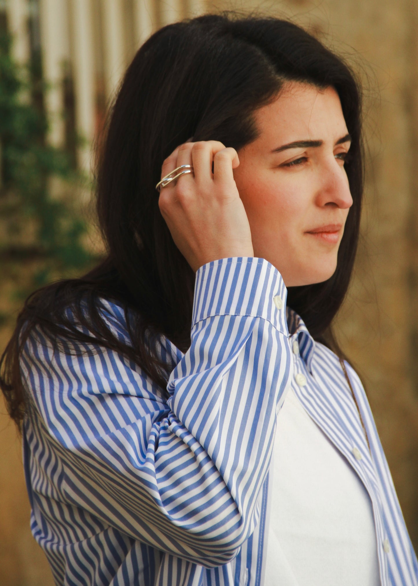 Bague double L’audacieuse argent