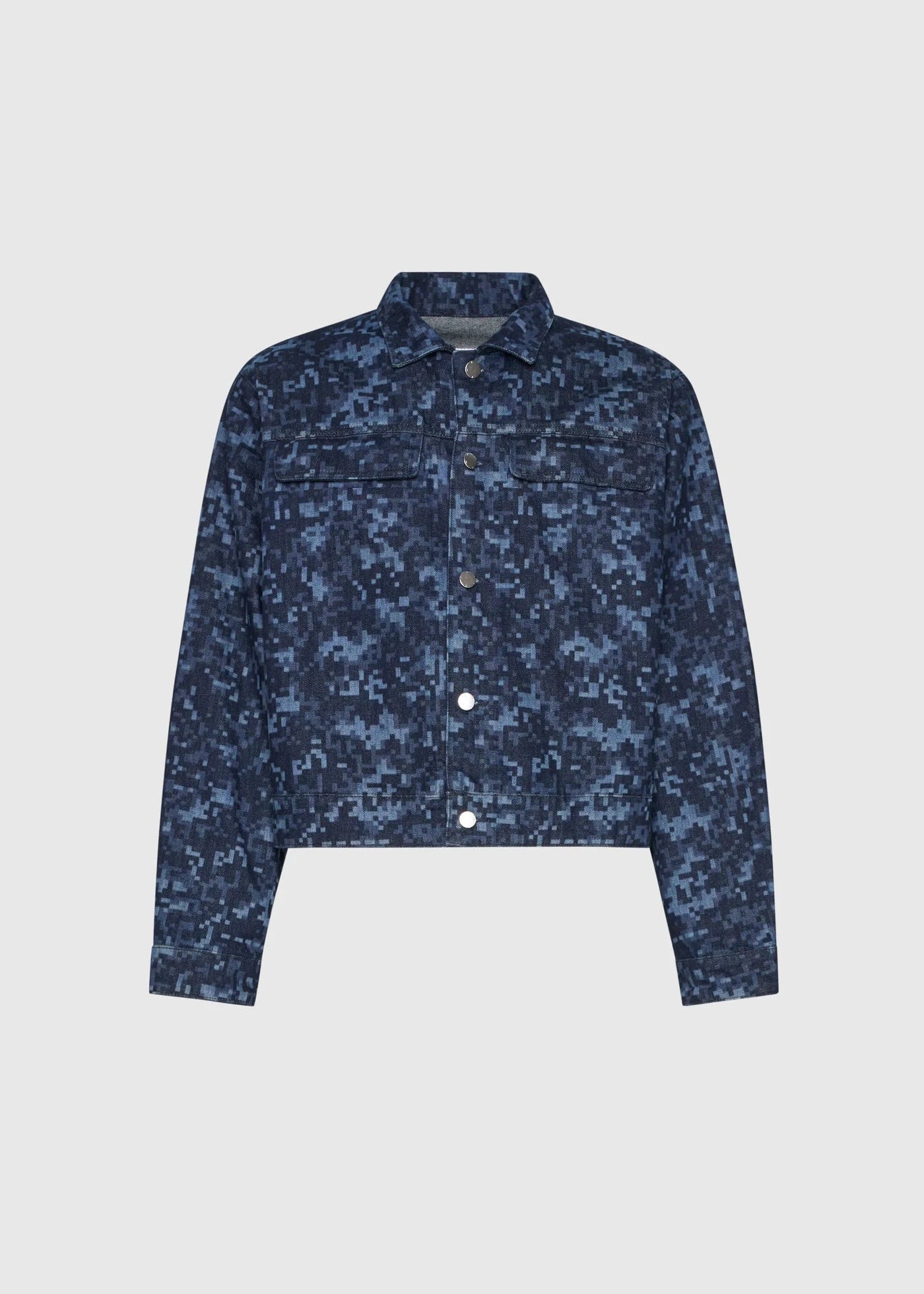 Night Camo Denim Jacket - Raw Blue
