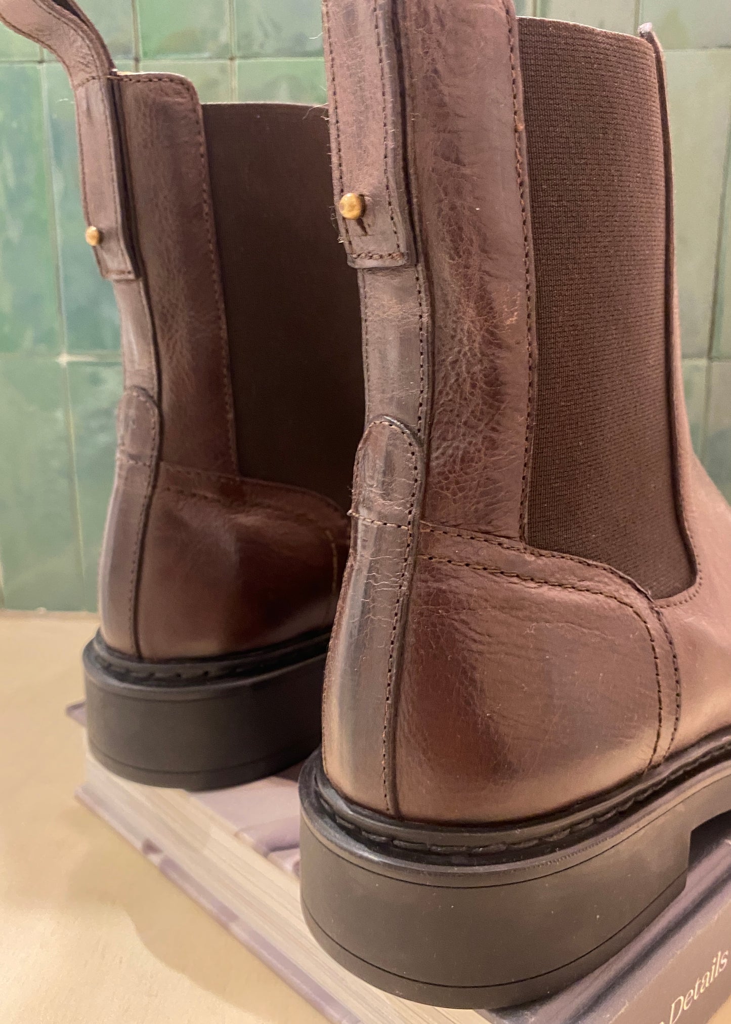 Boots en cuir marron