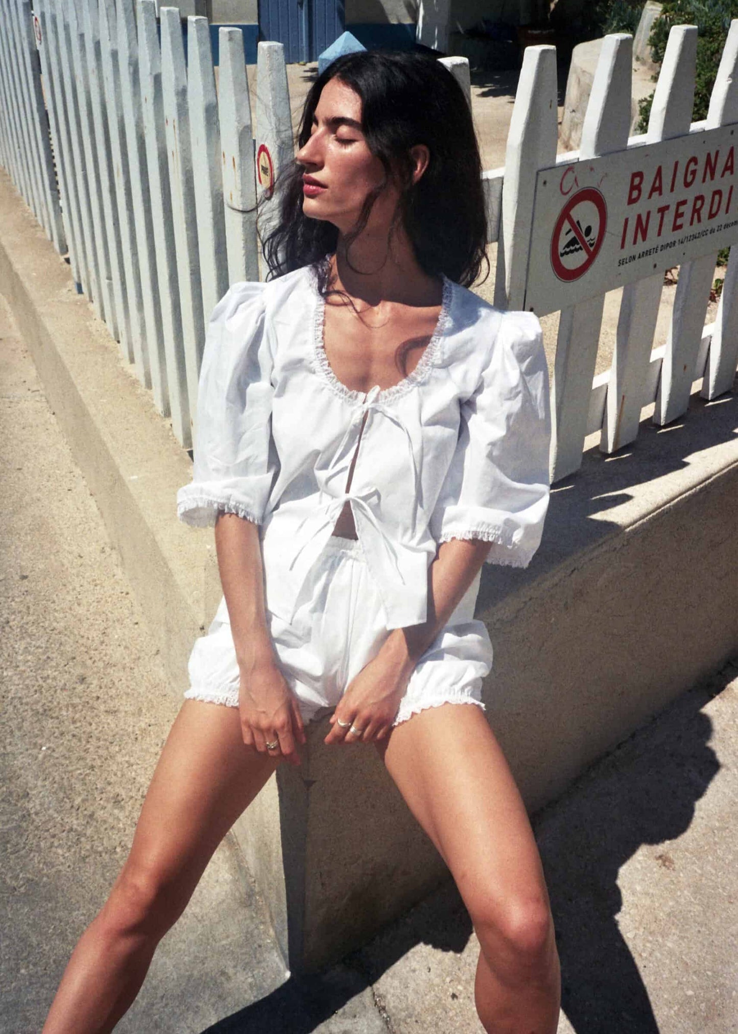 Blouse Agnès blanche dentelle