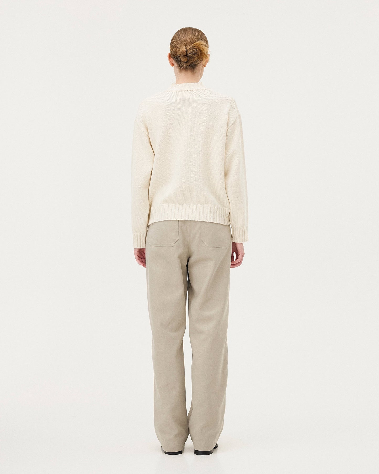 Pull col rond Miwa - Écru