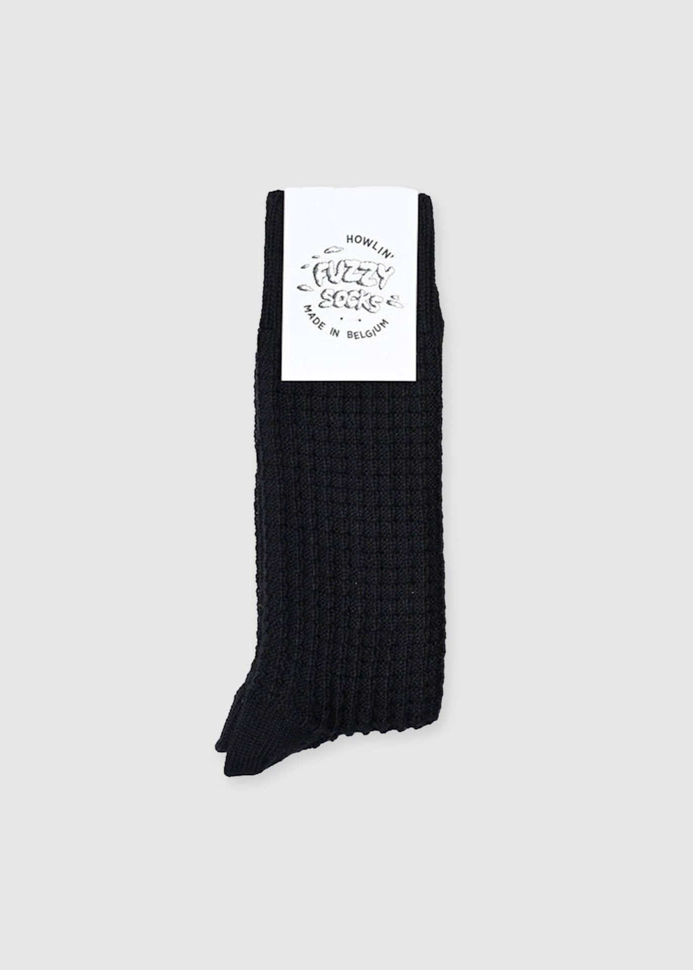 Chaussettes Fuzzy Waffle - Black