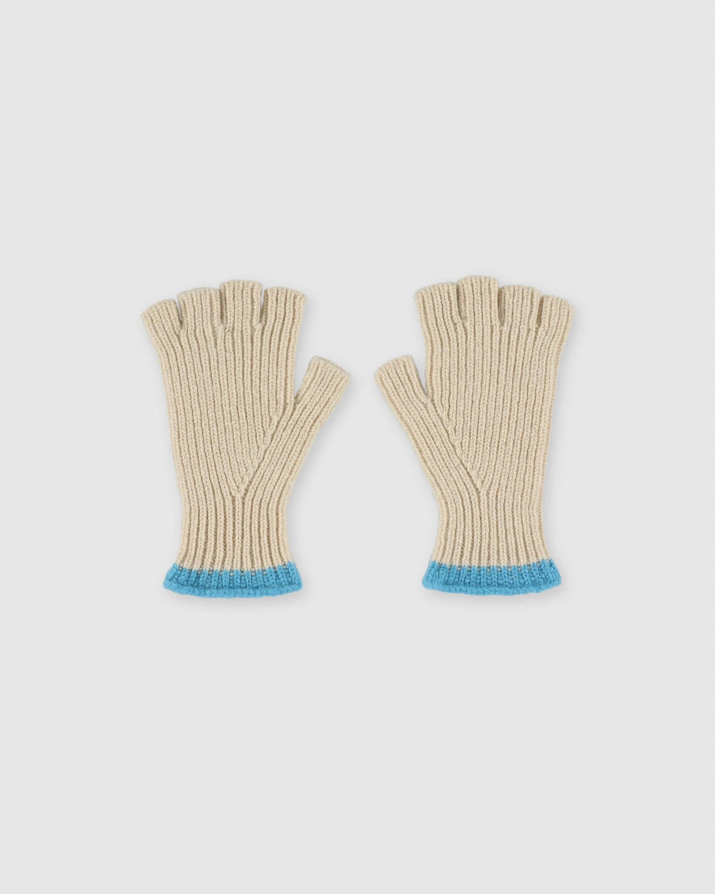 Mitaines Lost My Fingers in Ribbed Gloves - Oatmilk