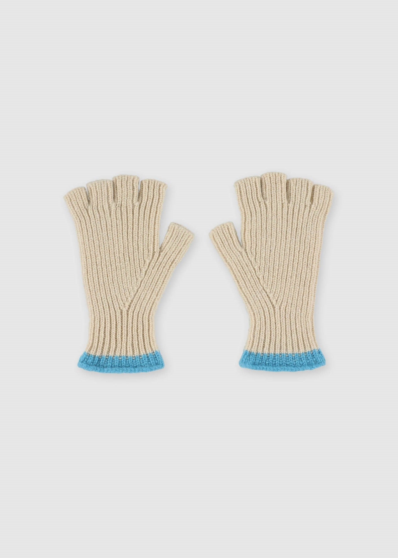 Mitaines Lost My Fingers in Ribbed Gloves - Oatmilk