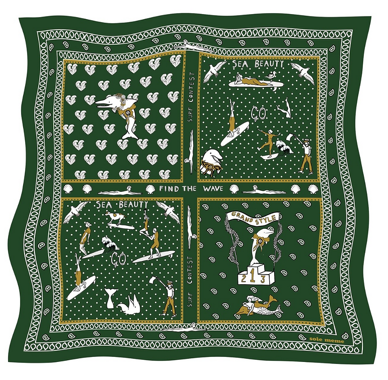 Foulard Sea Beauty - Vert