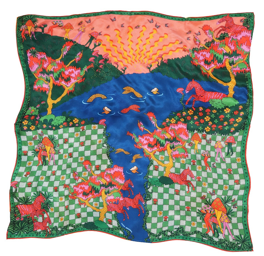 Foulard Magic Forest - Vert