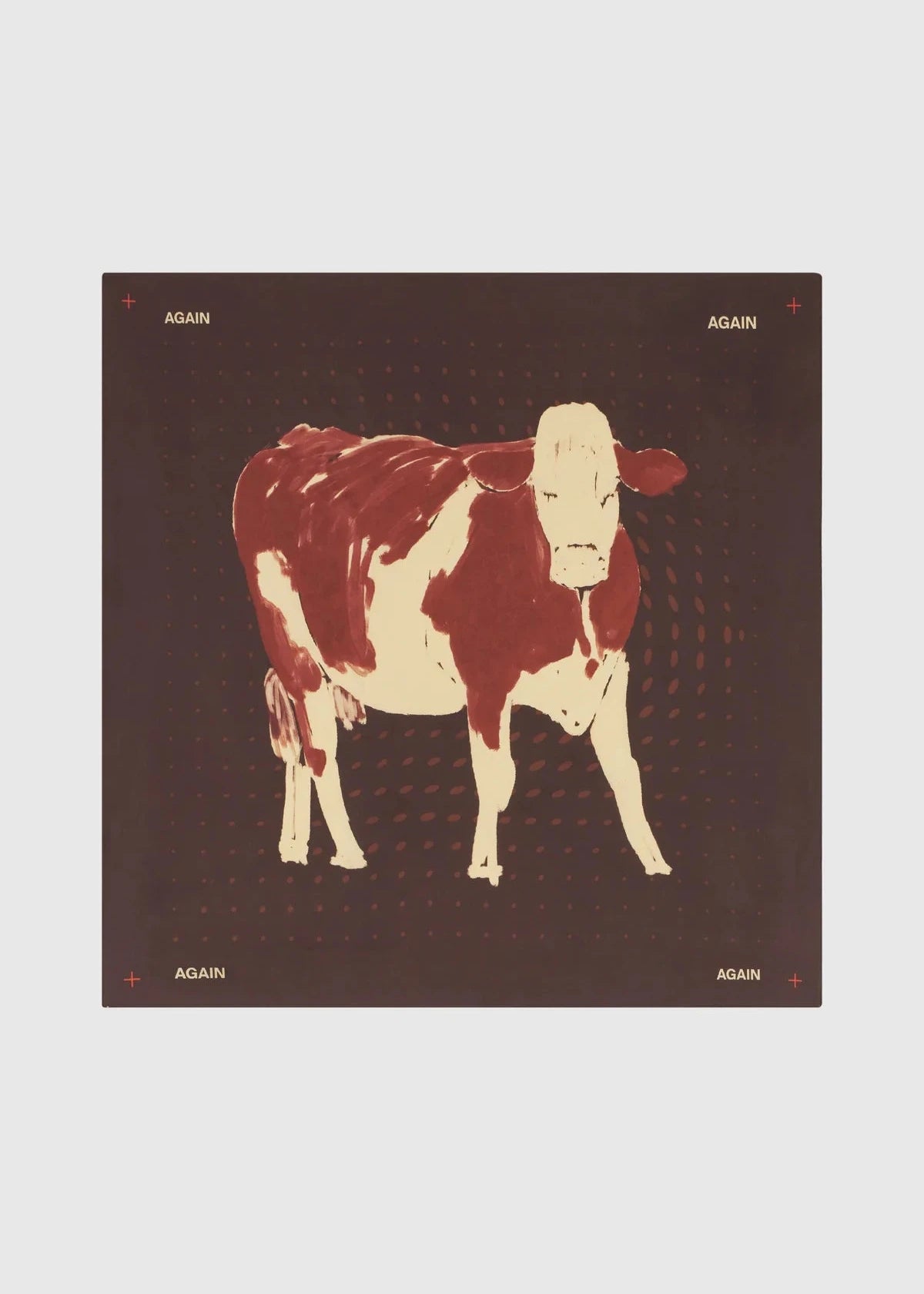 Foulard en soie Cow - Woody Brown