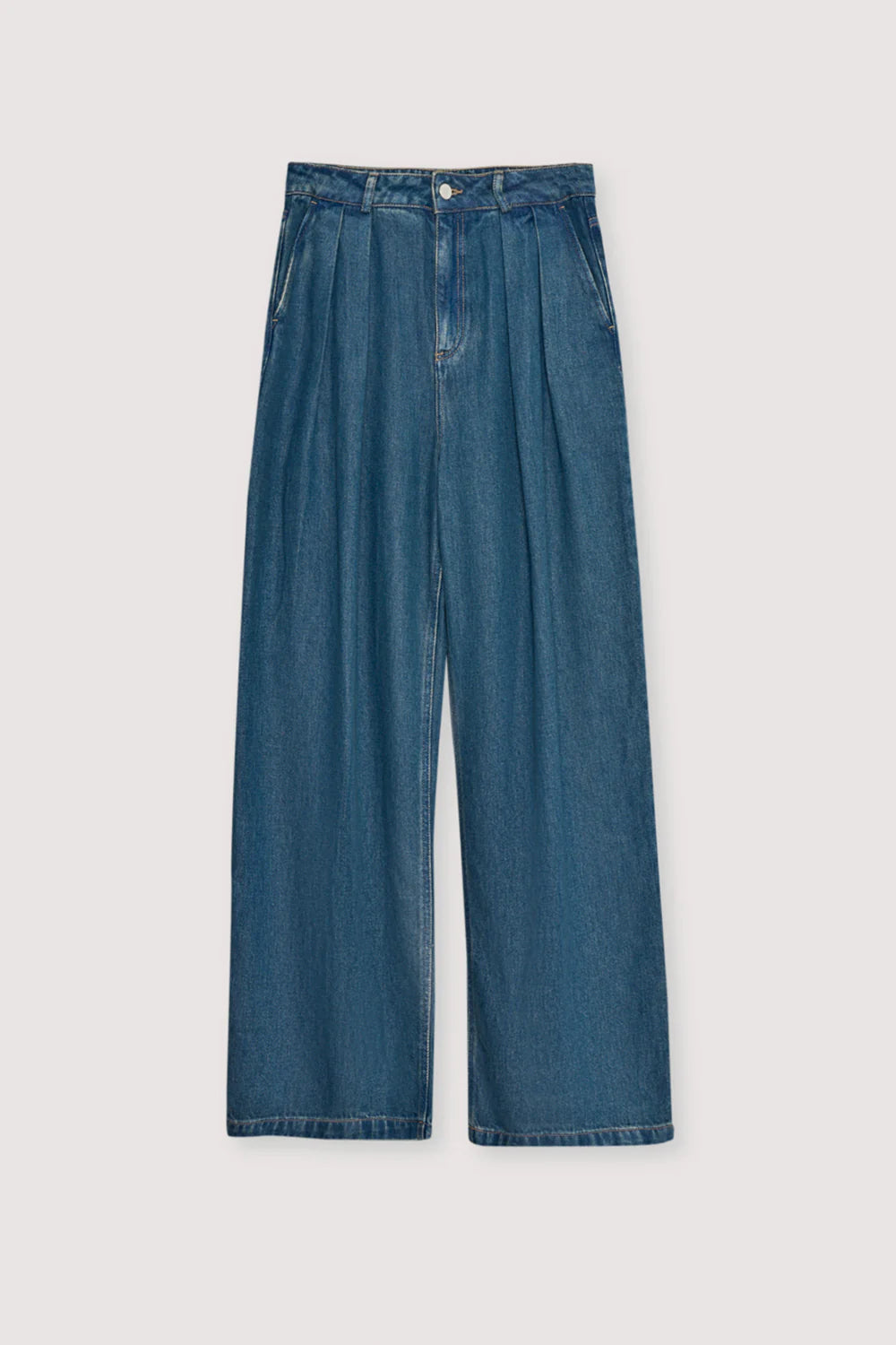 Tencel woman pant blue denim