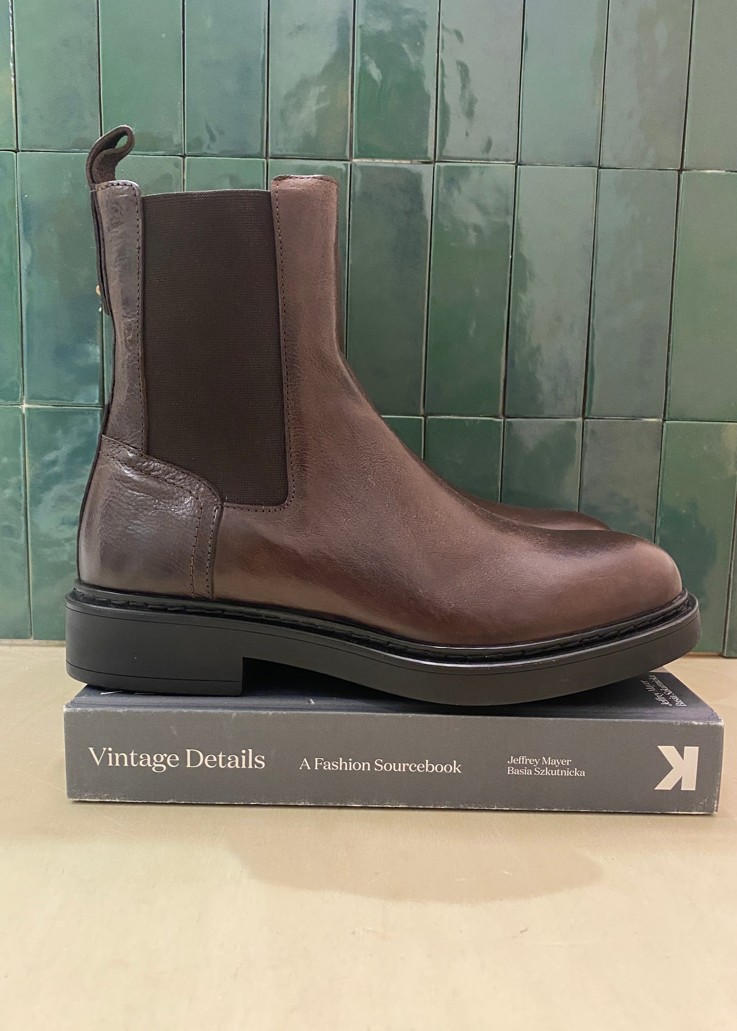 Boots en cuir marron
