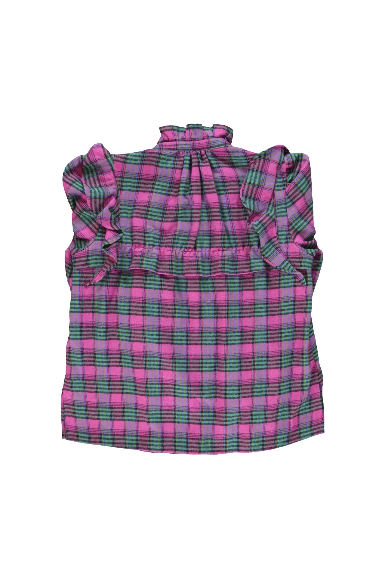 Shirt | Fuschia & green checkered