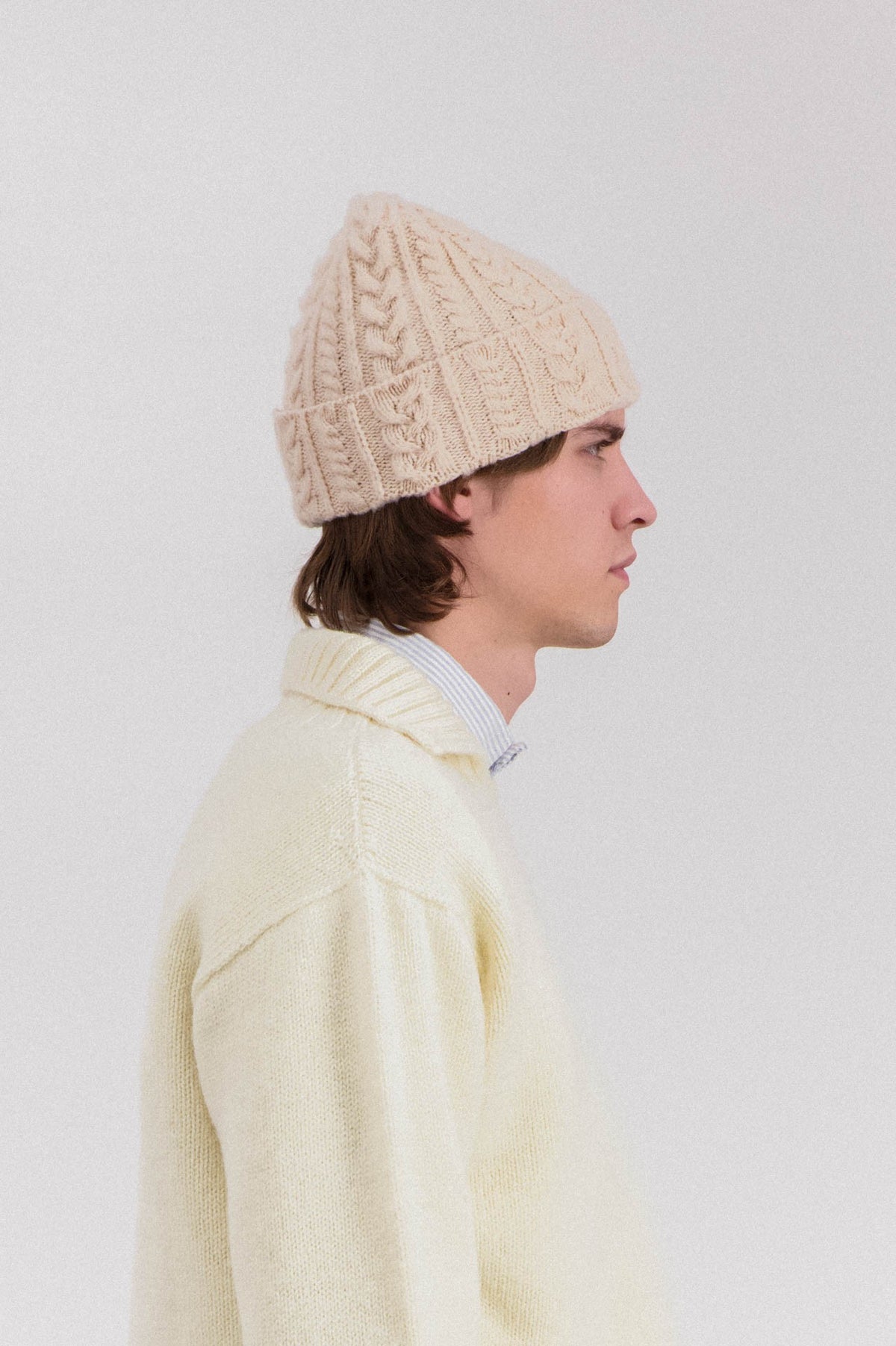 Cable Festival Hat - Oatmilk