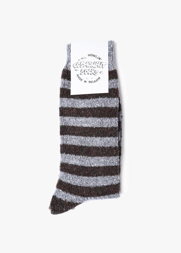 Chaussettes "Cosmonaute" Gris Clair / Marron