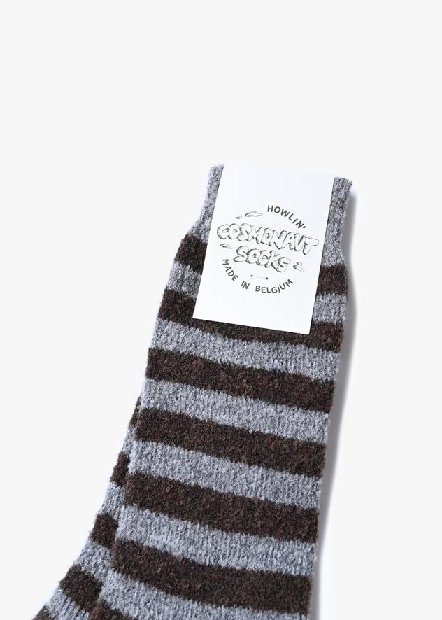Chaussettes "Cosmonaute" Gris Clair / Marron