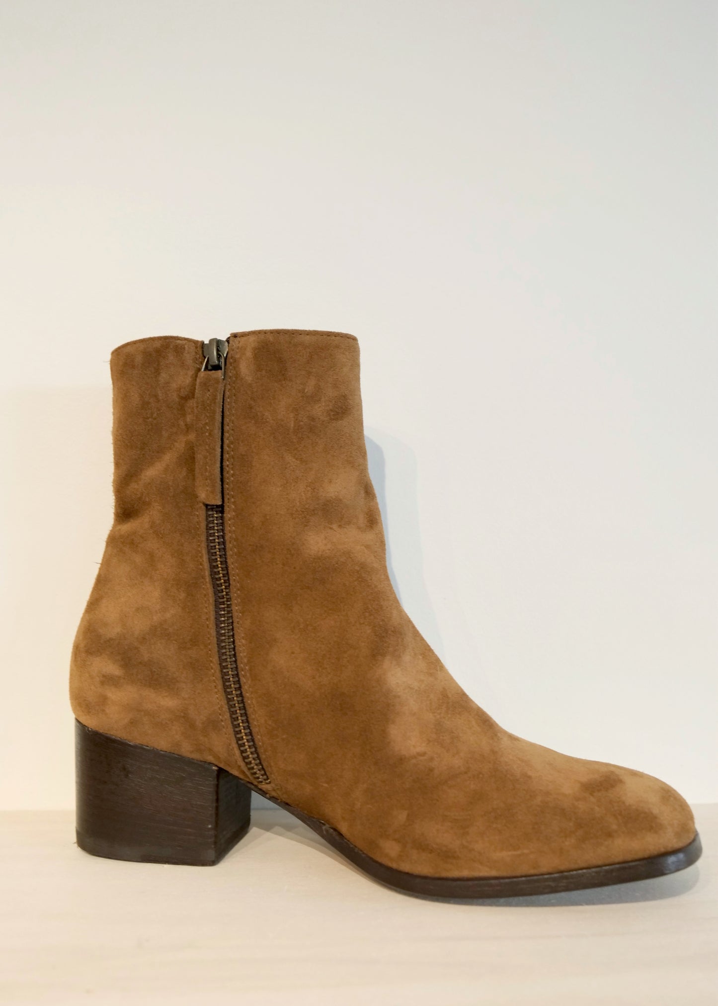 Boots en daim cigare