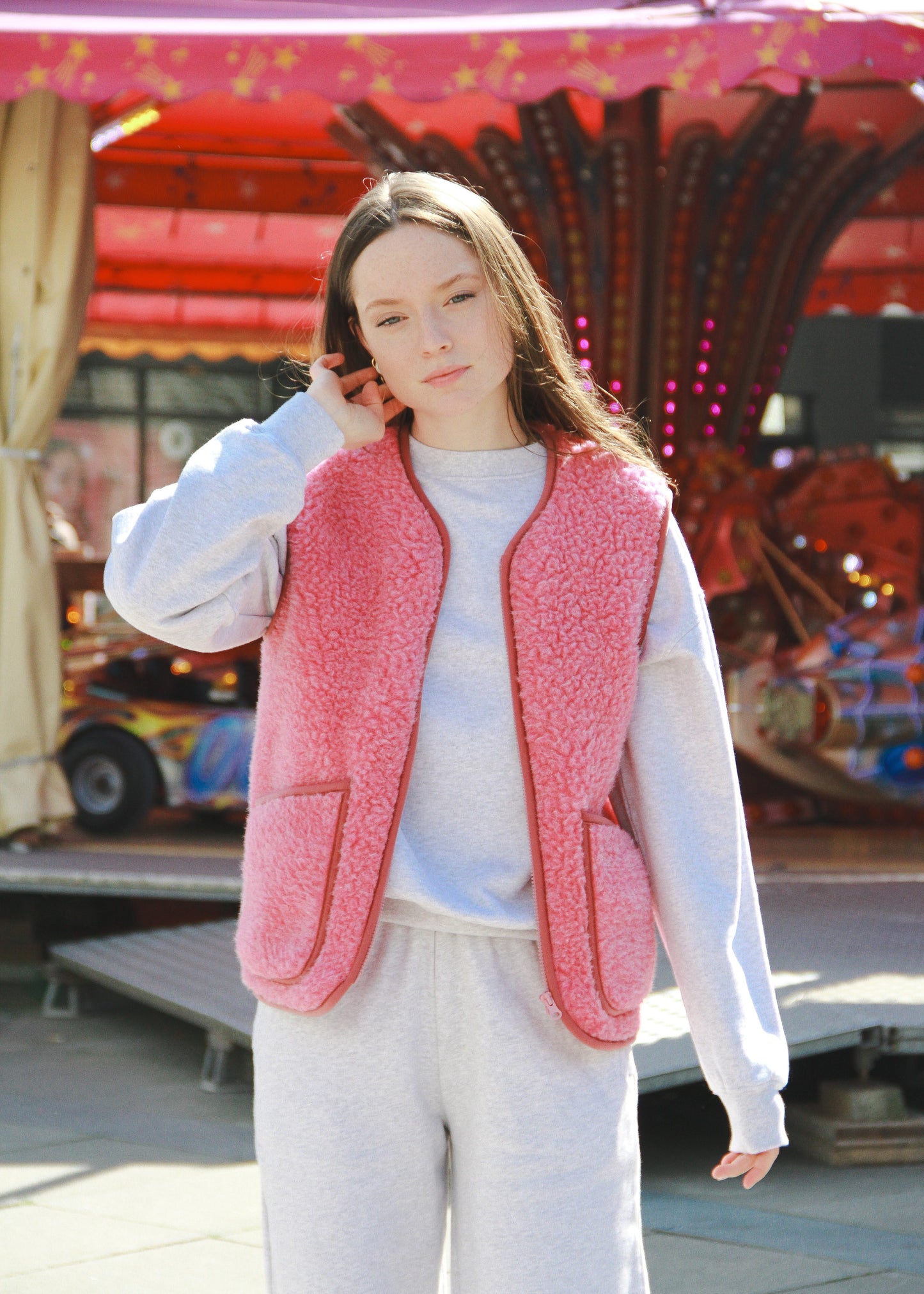 Veste sans manche Pepitko Pink