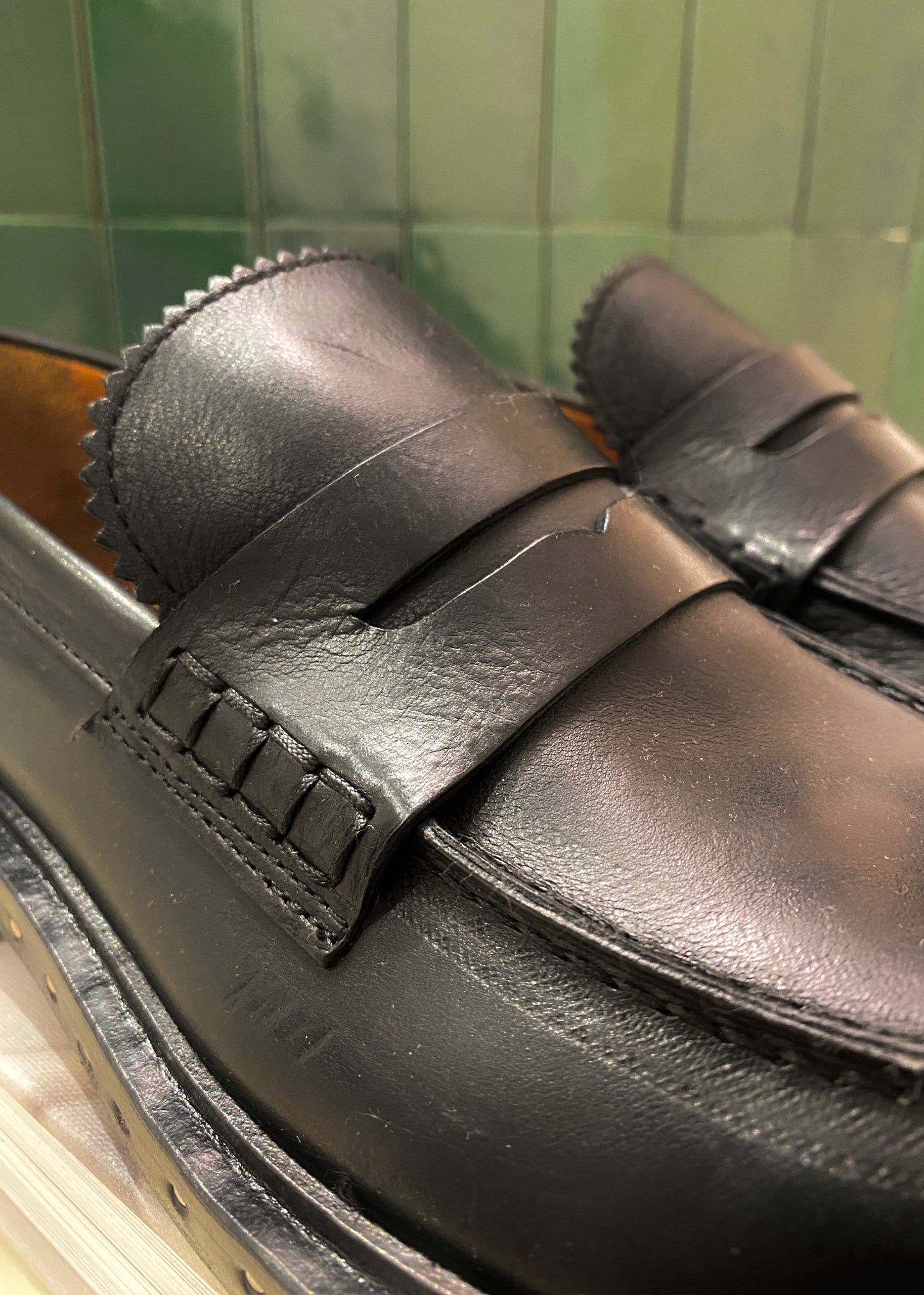 Mocassins noir semelle clous