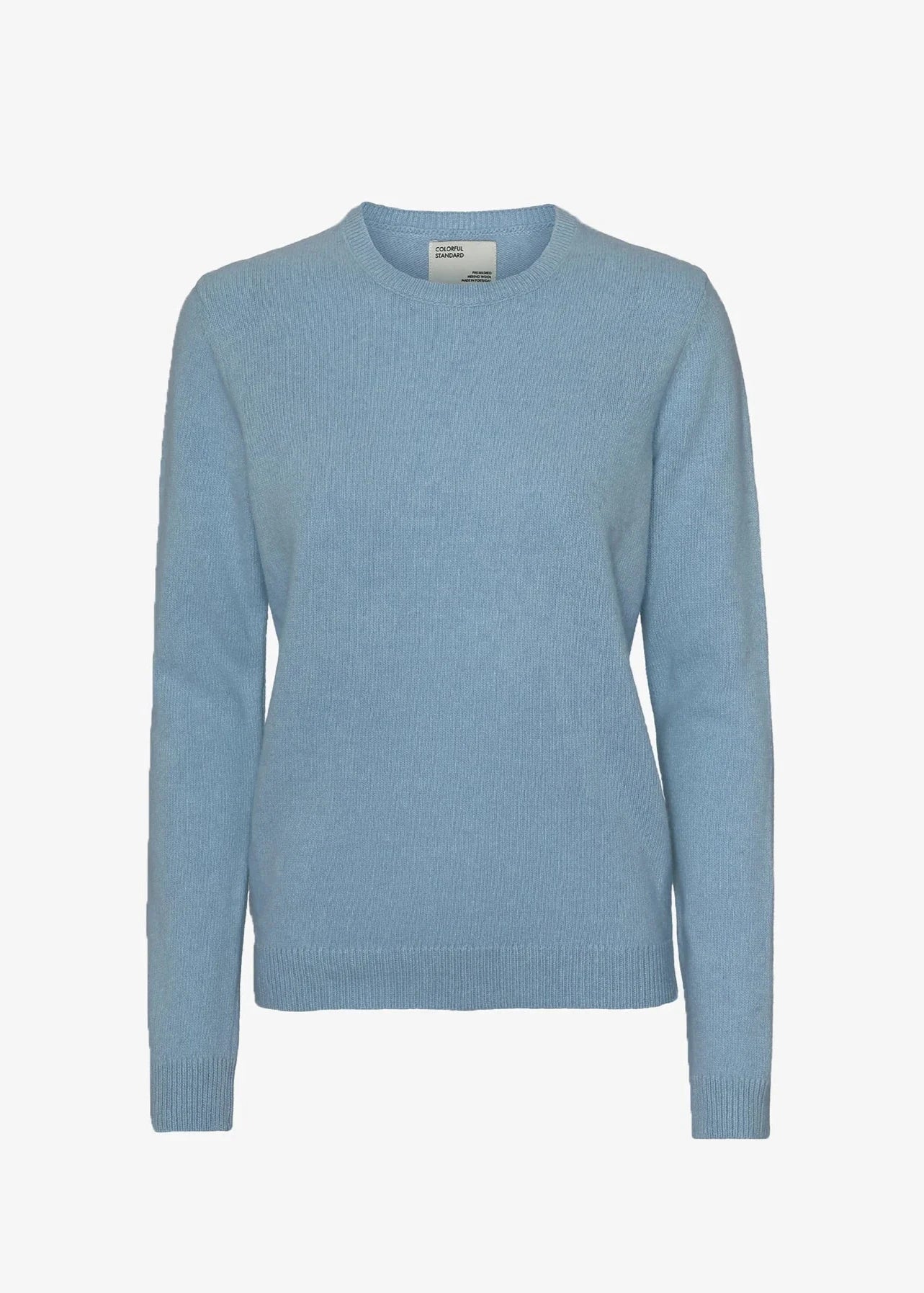Women Classic merino wool crew Stone Blue