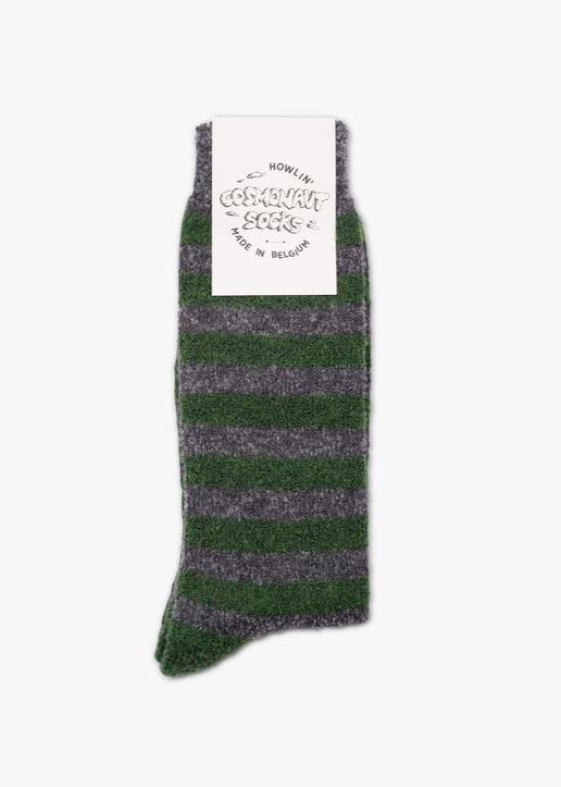 Chaussettes "Cosmonaute" Gris Foncé / Vert