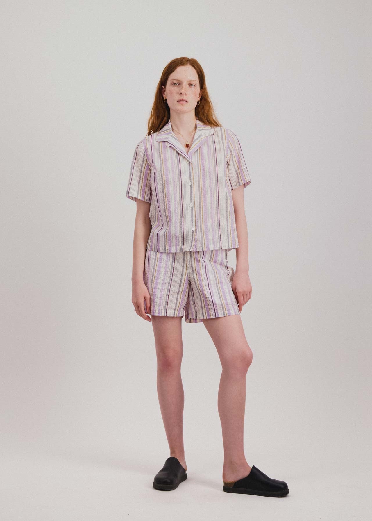 Chemise Cocktails for the Girls shirt - Fantasy - Violet Strip