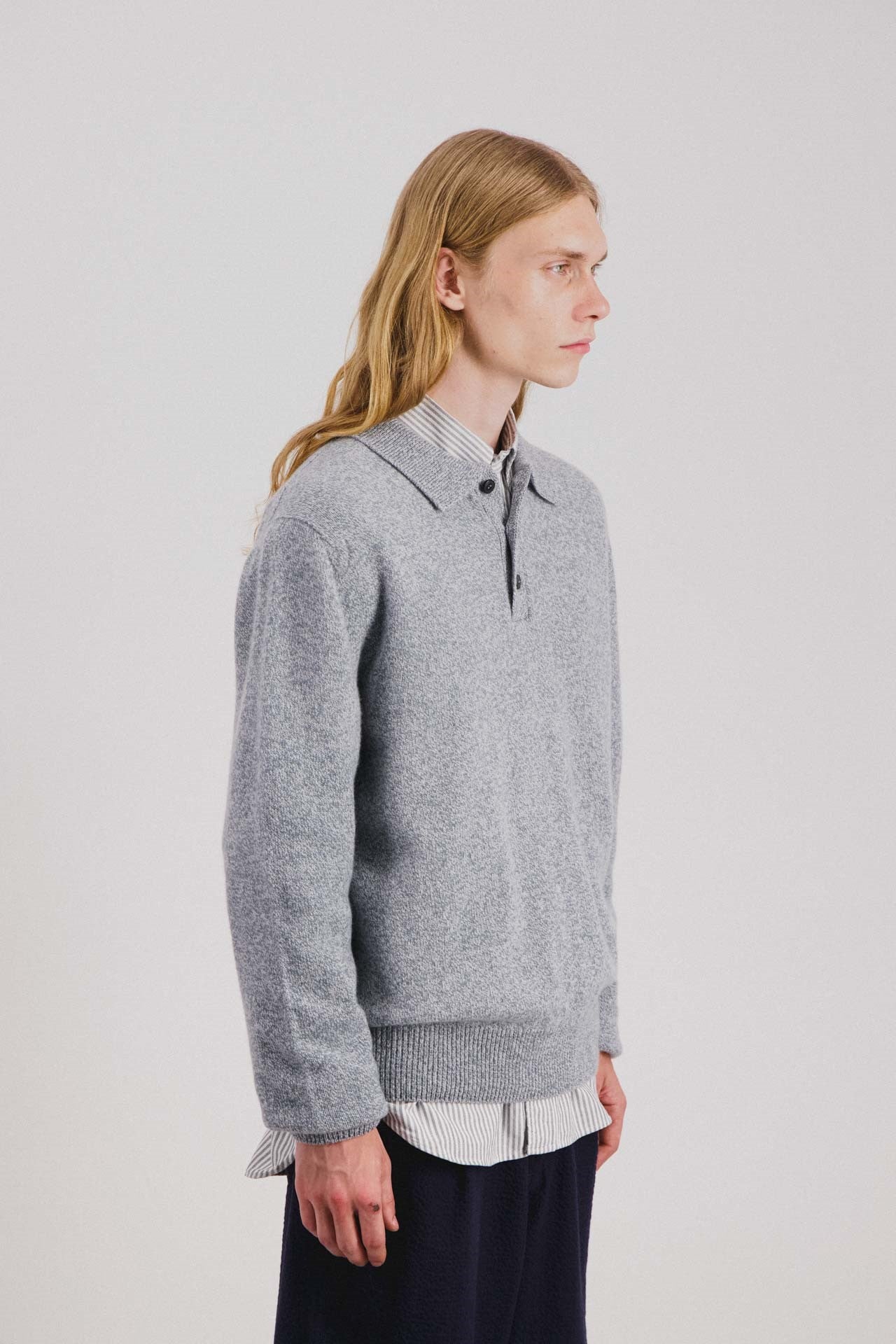 Pull Dance of the Polo knit - Sky Mix