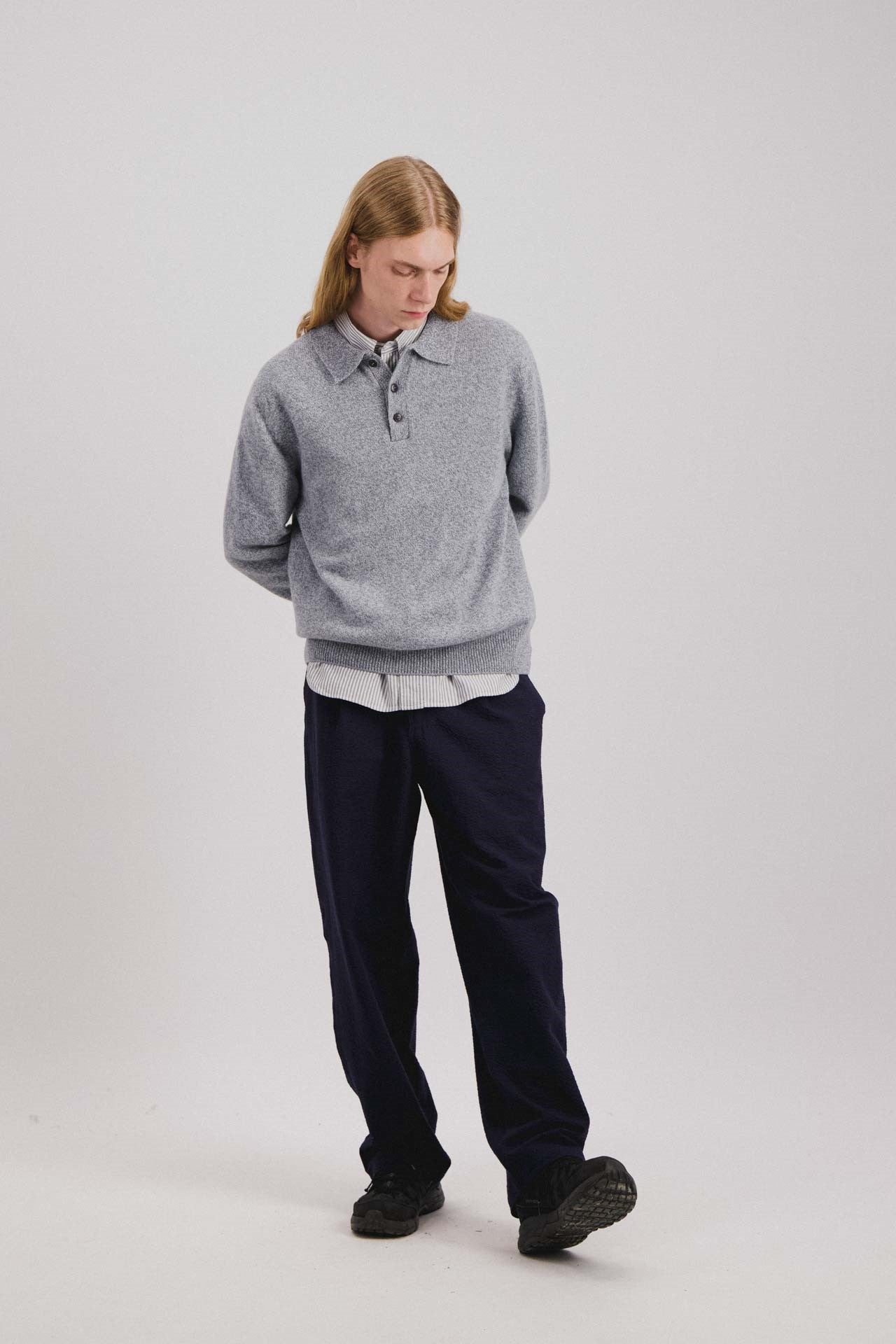 Pull Dance of the Polo knit - Sky Mix