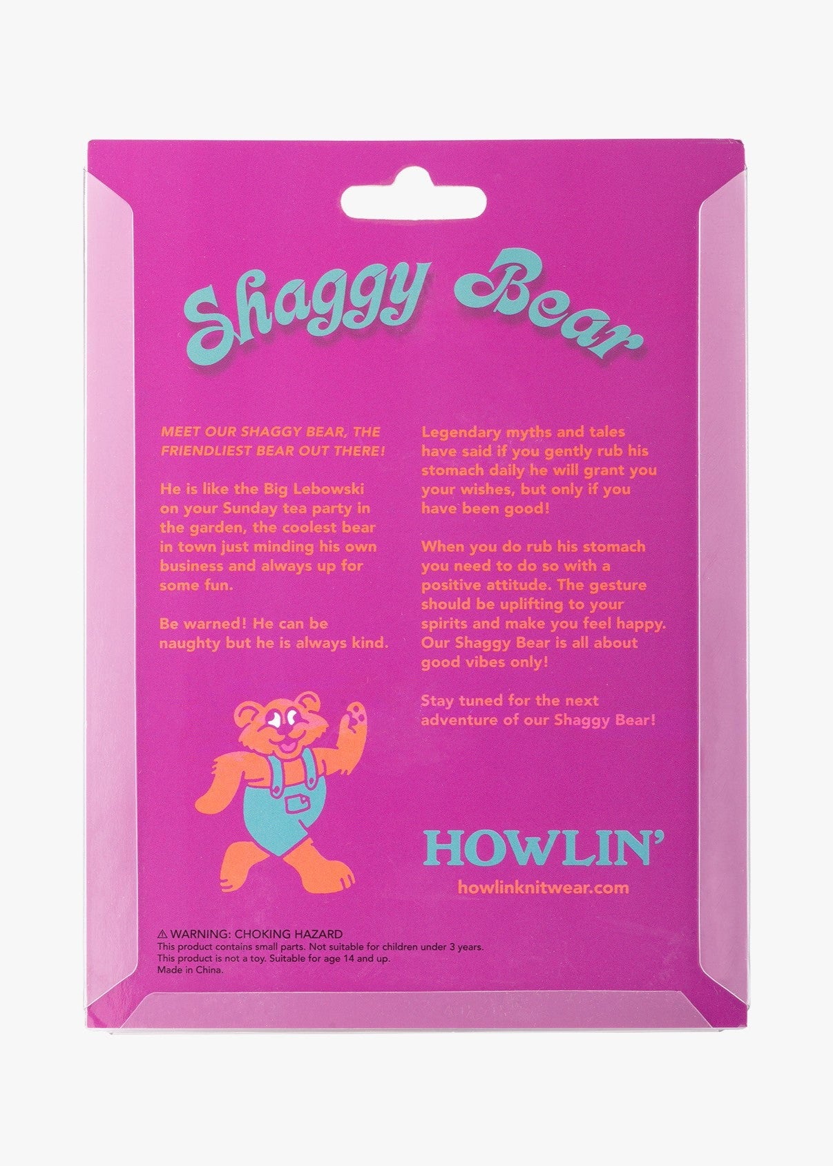 Porte Clés Shaggy Bear - Jaune