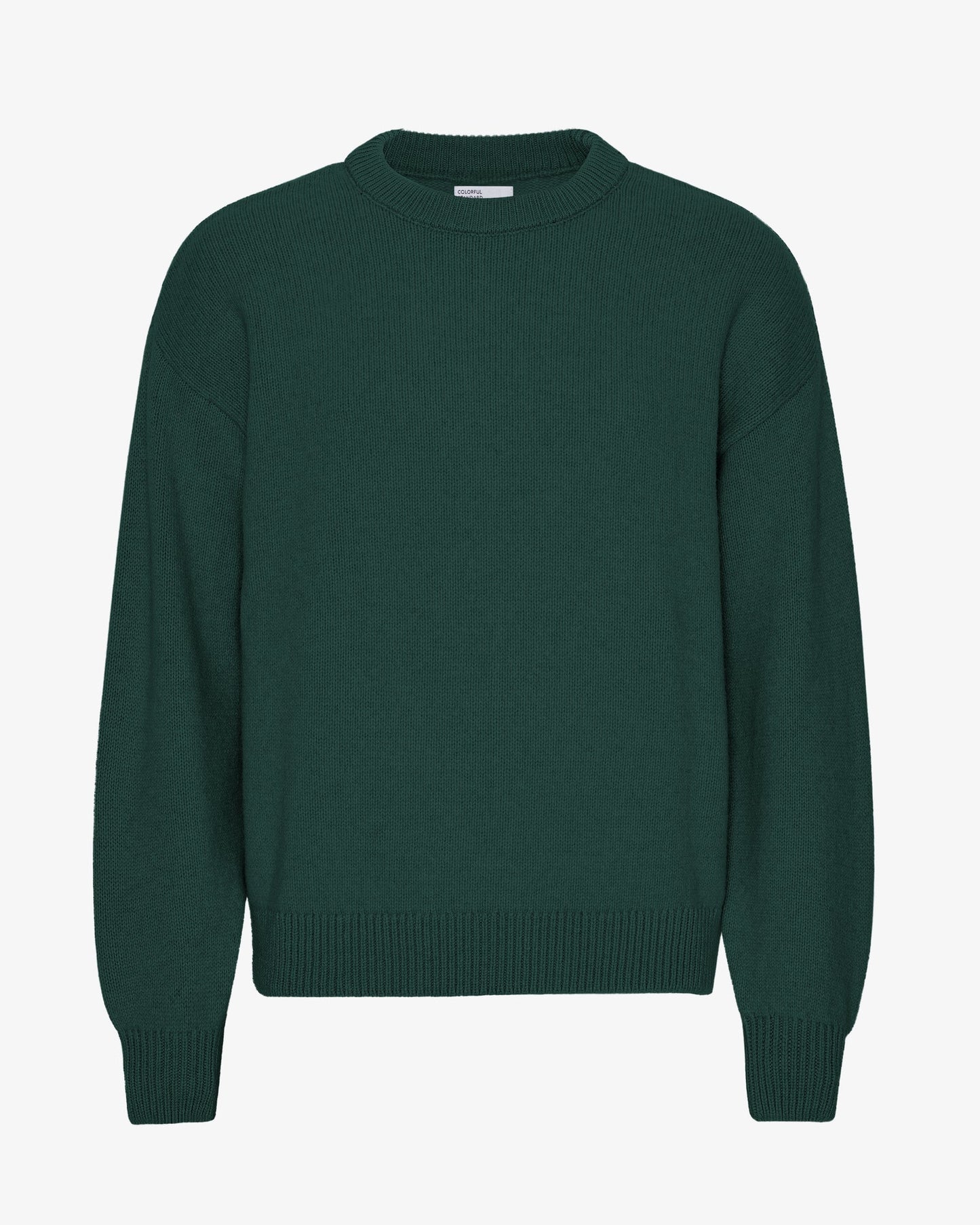 Oversized merino wool crew Emerald Green