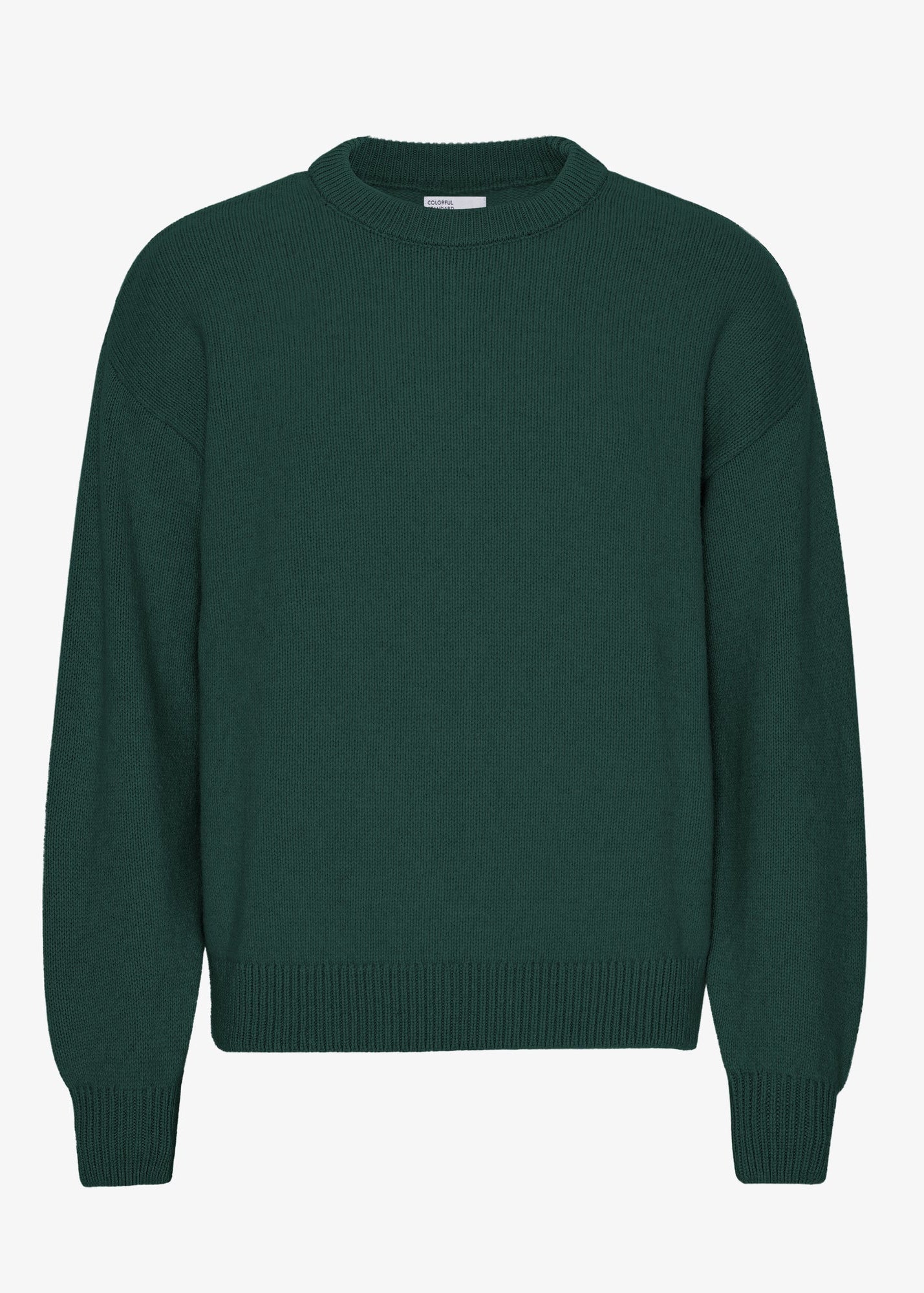 Oversized merino wool crew Emerald Green