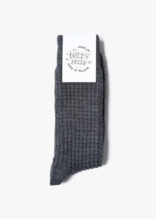 Chaussettes Fuzzy Waffle - Grey