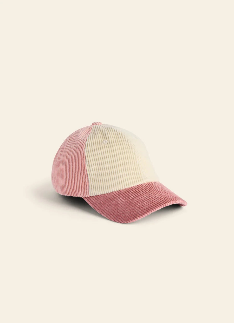 Casquette velours - Rose écru