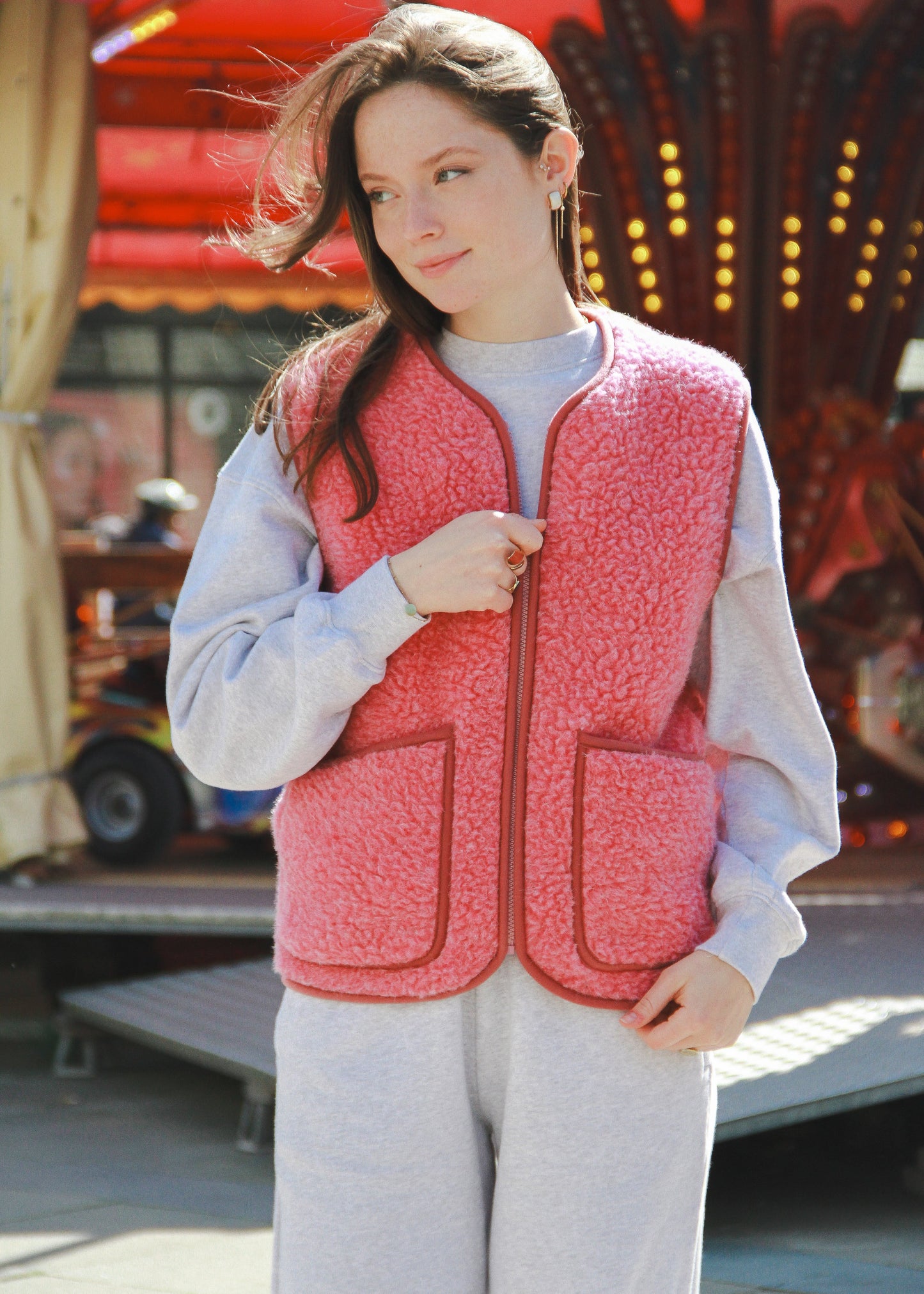 Veste sans manche Pepitko Pink