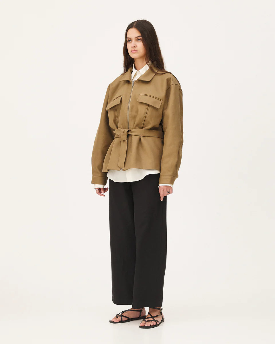 Blouson ceinturé Draby - Field brown
