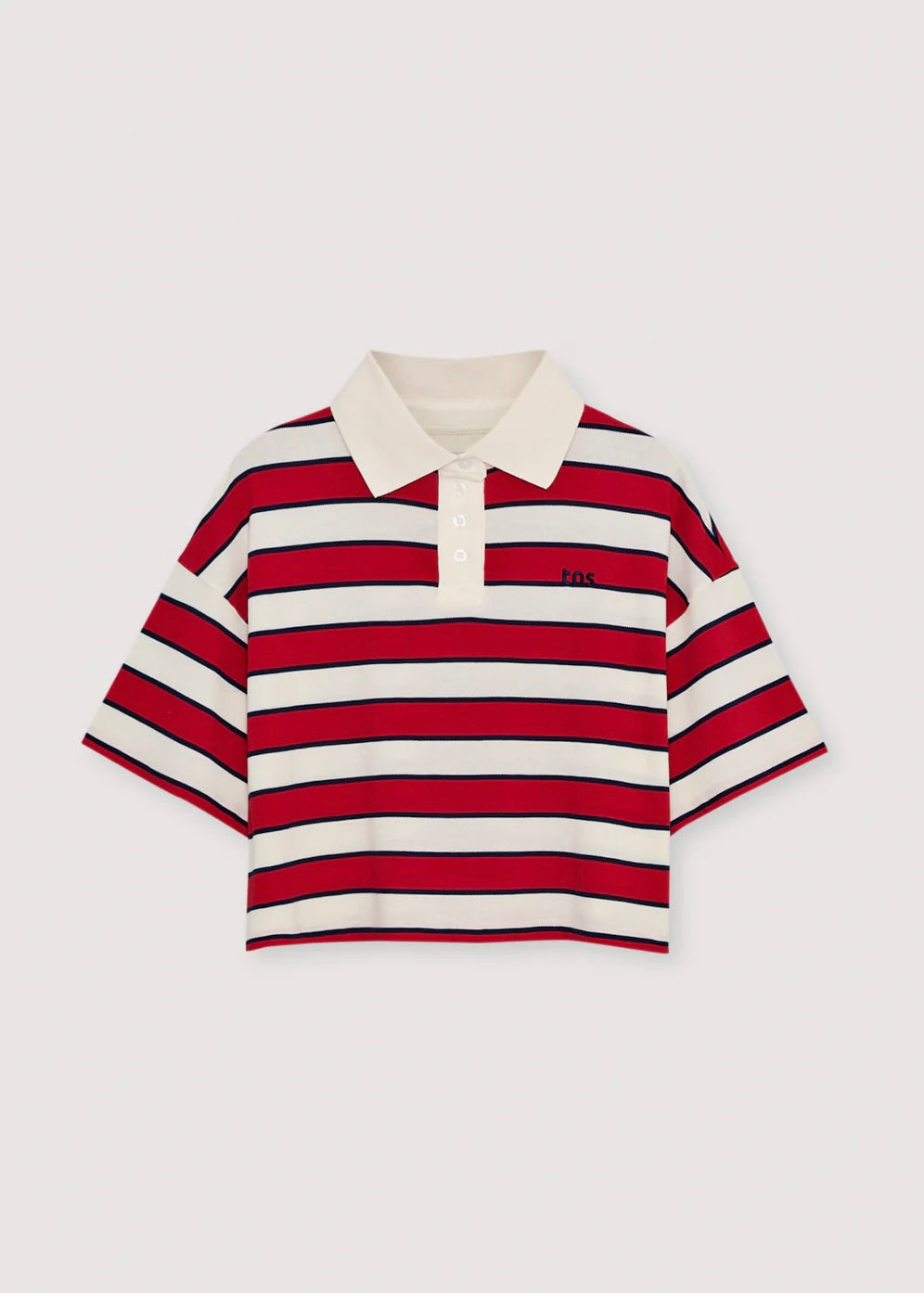 Acacia Woman Polo - Tulip Red & Midnight Stripes