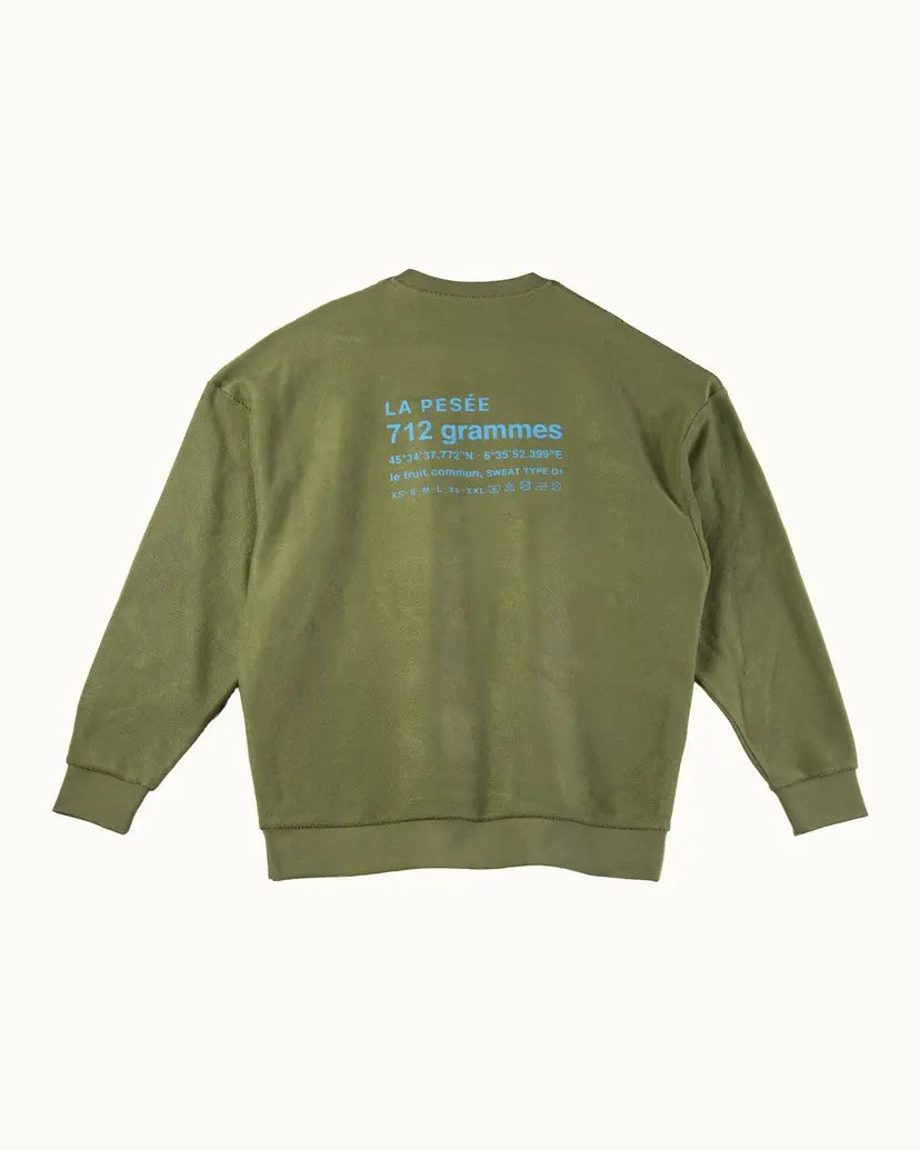 Sweat Retourné 712 Grammes - Kaki