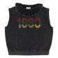 Sleeveless sweat-shirt collar - Washed black 1980