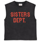 Sleeveless t-shirt round neck - Washed black sister dept