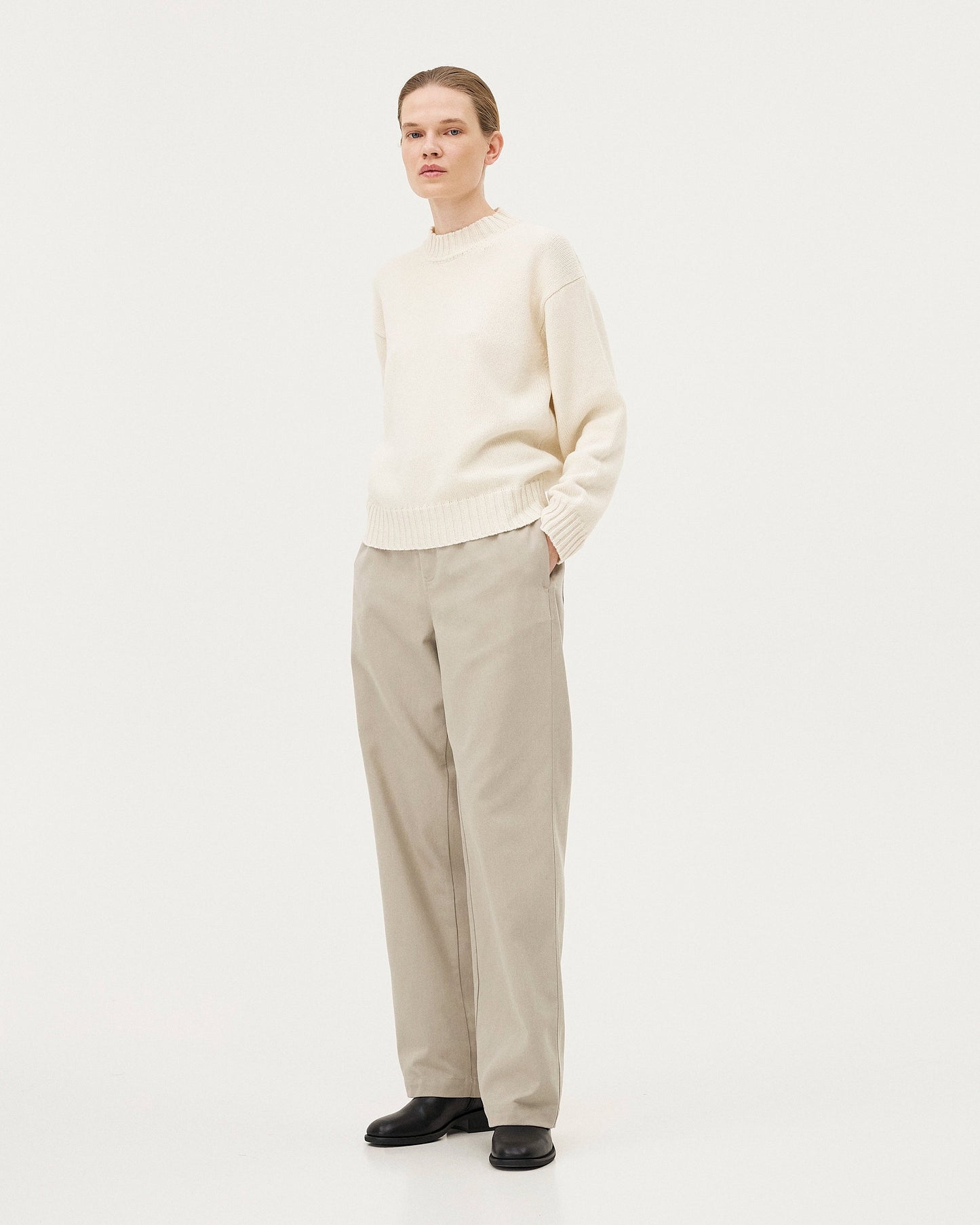 Pull col rond Miwa - Écru