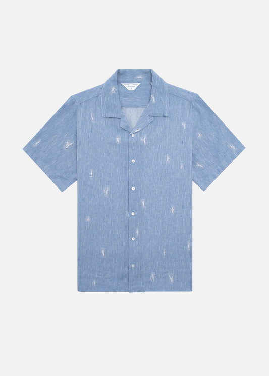Chemise Bowling Denim à motif