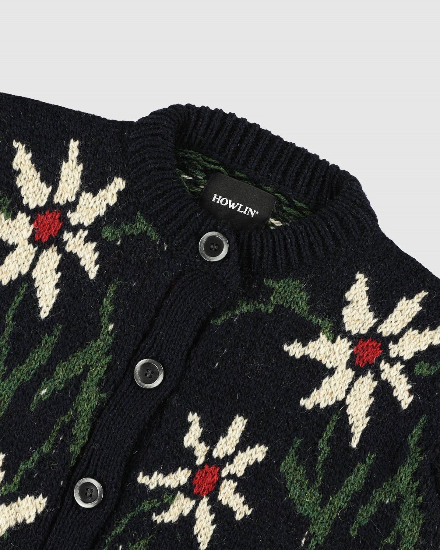 Flower Cardigan - Navy