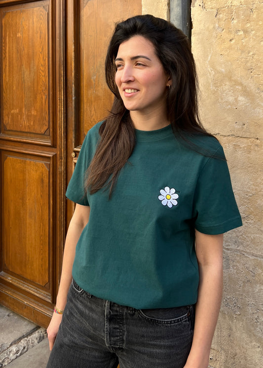 T-shirt Marguerite - Glazed Green