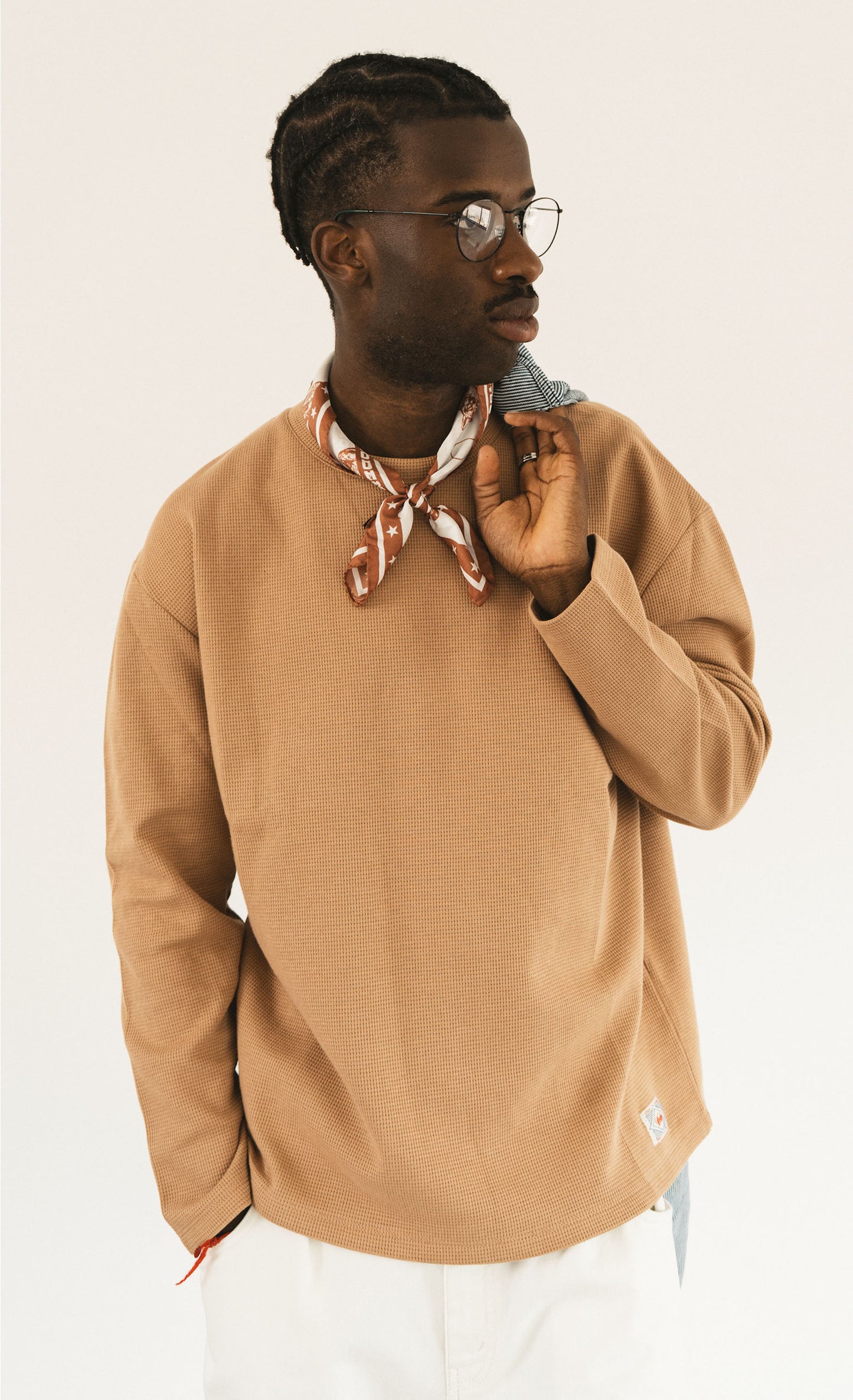 T-shirt Marvin - Waffle Camello
