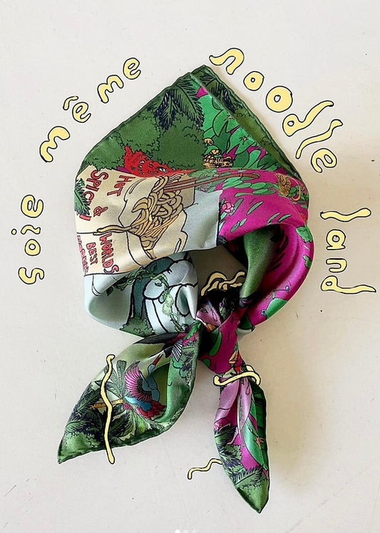 Bandana Noodle Land - Fuchsia