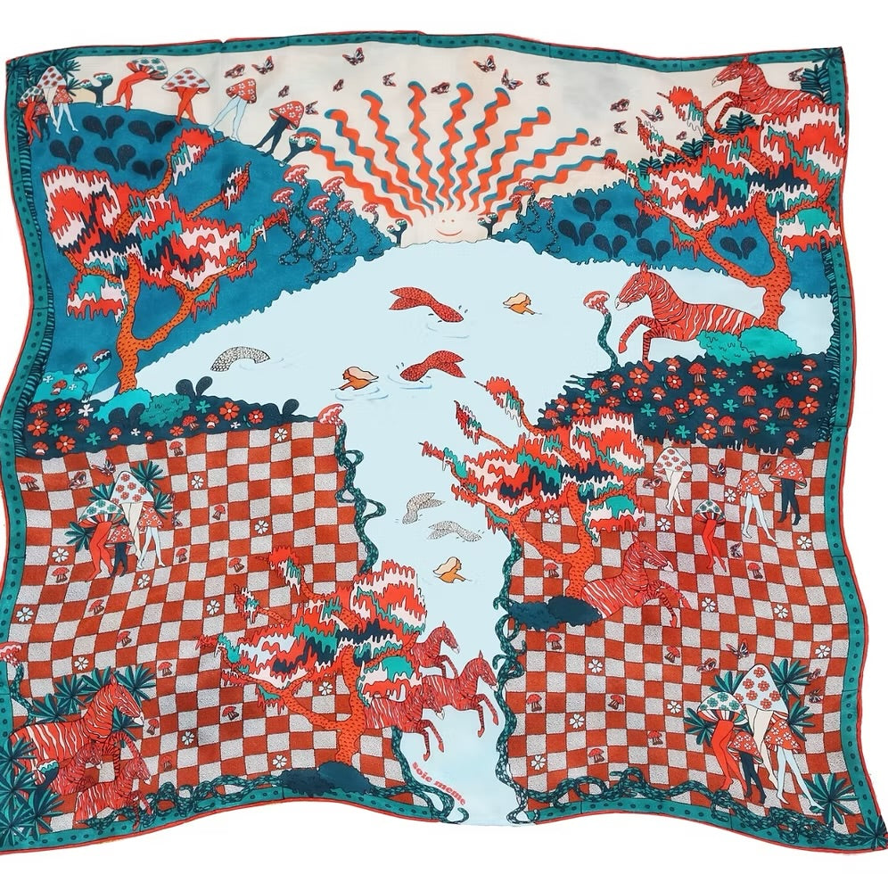 Foulard Magic Forest - Bleu