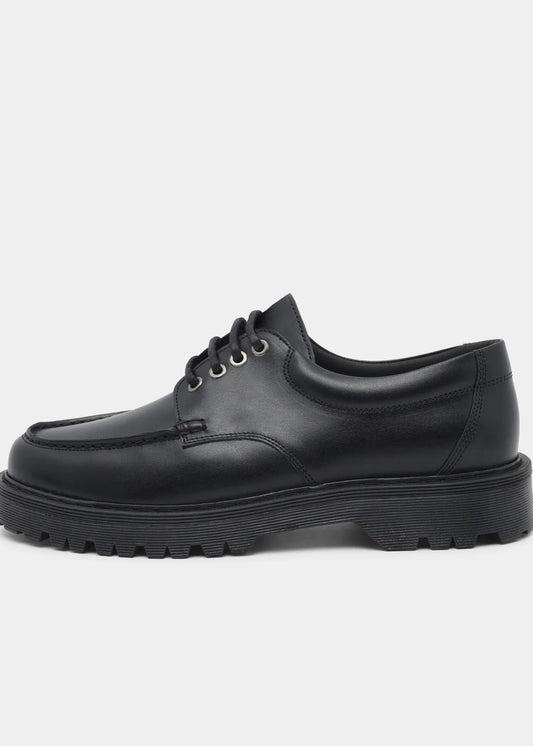 Pete Moc Toe - Black Leather