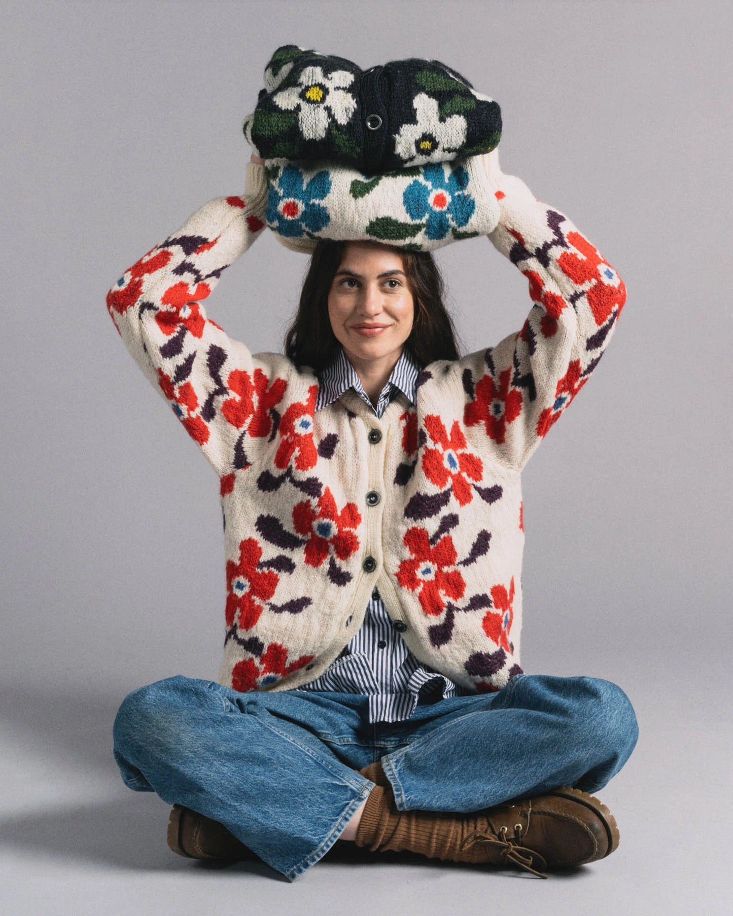 Cardigan Flower in Space - Cherry