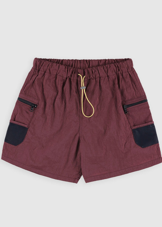 Outer Shorts - Grungy Japanese Nylon Burgundy