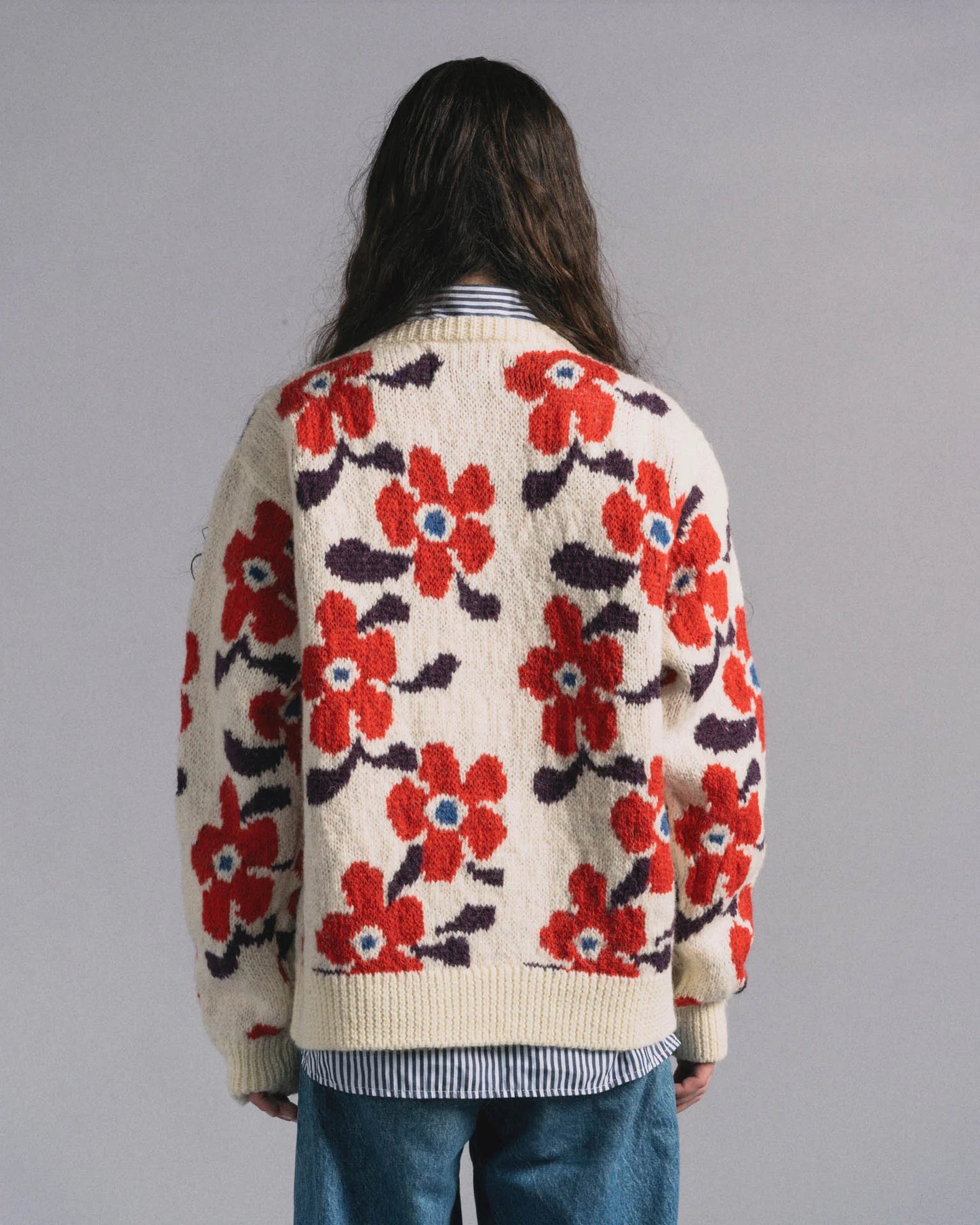 Cardigan Flower in Space - Cherry