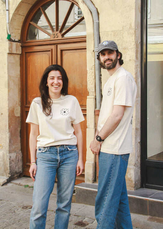 T-shirt Maggie Flowers - Naturel