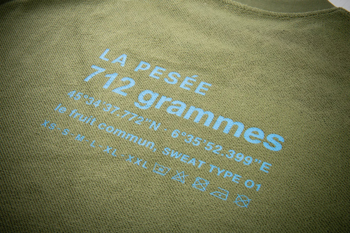 Sweat Retourné 712 Grammes - Kaki