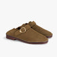 Slipper-mule Lucca - cuir suédé kaki